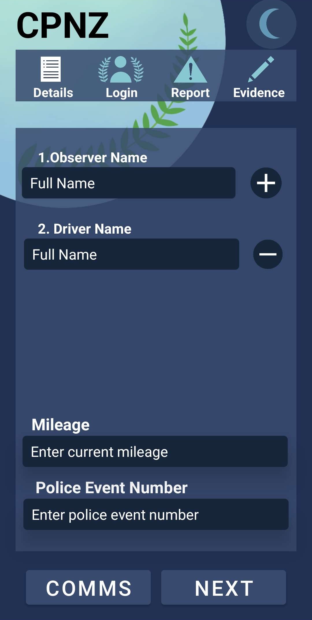 CPNZ Reporting Application preview 1